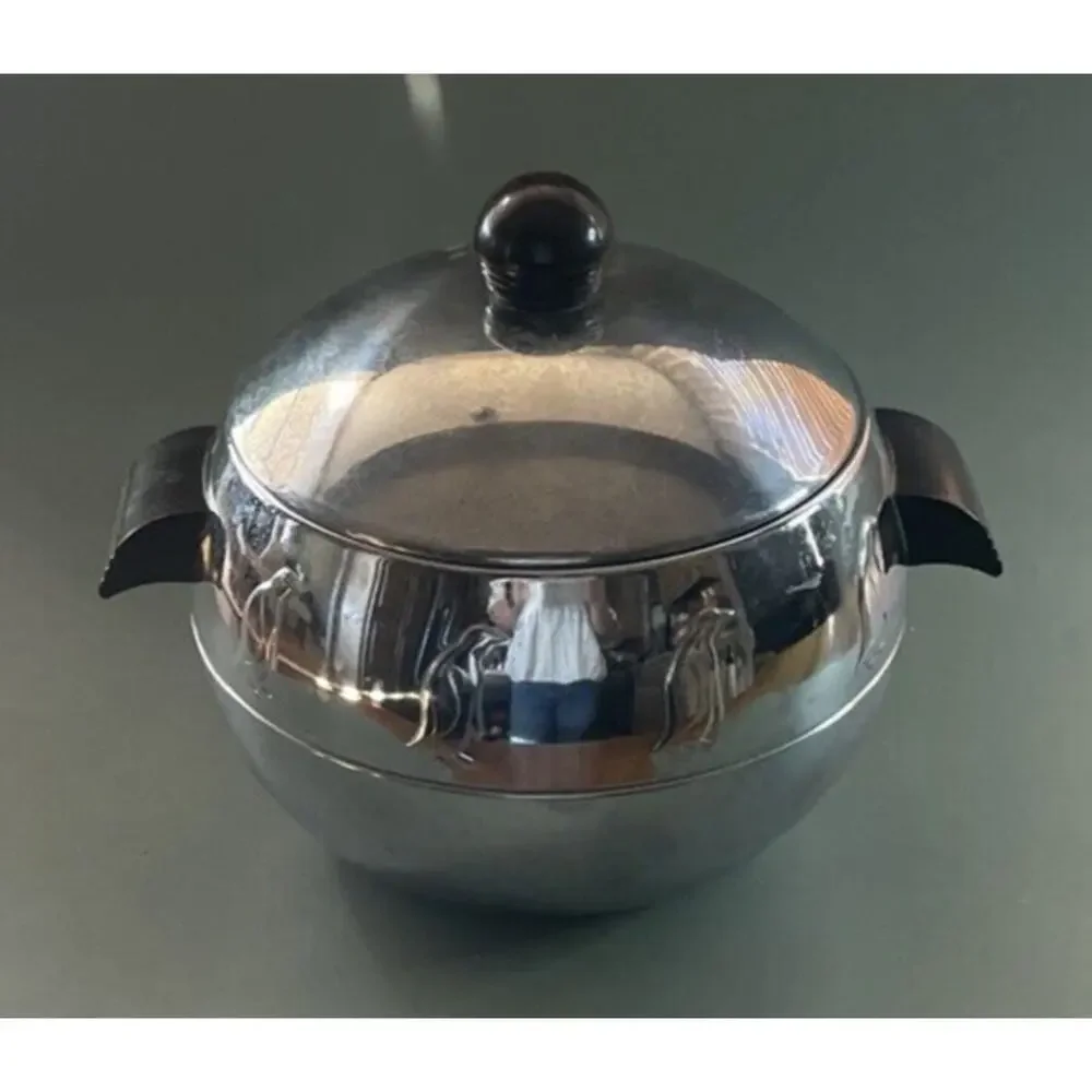 Vintage West Bend Penguin Ice Bucket HOT & COLD Server Bakelite Handles & Knob